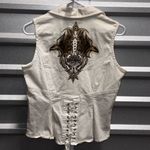 HARLEY DAVIDSON White Cotton Vest Women's Size Large Photo 6