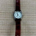 Calvin Hill Ladies Quartz Watch 34mm Round Silver Brown Faux Leather SKU 424 Photo 0
