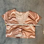 No Boundaries  Marble Groovy 90s Basic Crop Top Rave Concert Event Size Small Photo 8