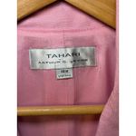 Tahari  Levine Pink Linen Blend Blazer Jacket Feminine Pretty Career Women 18W Photo 2