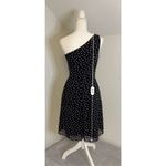 Banana Republic Women’s sz 2 One Shoulder Polka Dot Dress Photo 6