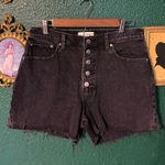 Abercrombie & Fitch Black High Rise Button Fly Denim Cutoff Shorts Women’s Size Photo 0