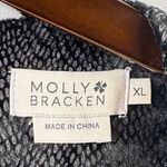 Molly Bracken  Black Textured Midi Dress Photo 1