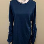 Lush Clothing Lush Blue Ruched Drawstring Sleeve Mini Dress Photo 1