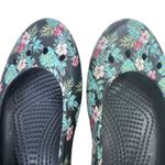 Crocs  Kadee Womens Tropical Floral Ballet Flat Slip On Black Green Flowers Sz 7 Photo 6