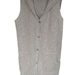 Porto cruz women's size small light gray sleeveless hooded swimsuit cover sweater Photo 7