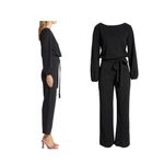 Nikki Lund Joy Long Sleeve Jumpsuit Black Size Medium Photo 5
