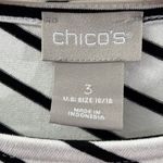 Chico's Chico’s black white Striped Asymmetrical SS maxi dress in size 3, 16/18 Spot Photo 3