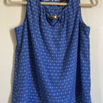 Dana Buchman 🌞EUC  Sleeveless Blue & White Indian Design with Gold Latch A226 Photo 0