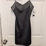 Speechless  Black Rhinestone Fringe Bodycon Mini Dress NWT Size 7 Juniors NWT Photo 1