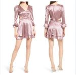 NEW RAHI Luster Cutout Minidress in Antique Rose Size Medium Pink Photo 1