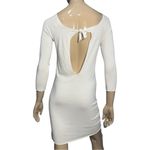 Kontatto Women’s Size S Cream Ivory Viscose Knit Blend Open Back Tie Dress Photo 4