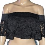 Wish & Whim Ruffled Lace Crop Top Photo 0