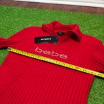 Bebe Wmens Size Small Fed Quarter Zip Ribbed Sweater Rhinestones Glam NWT Photo 3