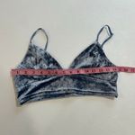 Iris  Crushed Velvet Bralette Gray Blue Tie-Dye Style Size M Photo 3