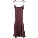 Cider Swoop Neck‎ Mauve Slip Dress Long Evening Wear Lingerie Button Up Photo 4