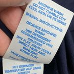 Boden Empire Waist Shift Dress Women's Size 10R Navy Blue Yellow Embroidered Photo 7