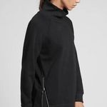 Athleta Cozy Karma Side Zip Black Funnel Neck Sweatshirt Photo 0