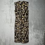 Ralph Lauren Lauren  Dress Womens 4 Brown Black Beige‎ Abstract Print Sleeveless Photo 2