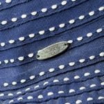 Scala  Collezione Blue Polka Dot Wide Brim Sun Hat Ribbon Bow Floppy Beach Cap OS Photo 2