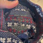 Flannel Pajama Top Blue Fair isle Nordic Womens Medium Petite Photo 8