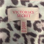 Victoria's Secret  Button Up Flannel Pajama Top  Purple Leopard Print XL Photo 5
