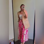 ZARA Bloggers Favorite Beige Bohemian Long Line 100% Linen V-Neck Vest Size L Photo 3