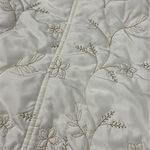 Eddie Bauer Cream Quilted Vest Lightweight Puffer, Floral Print, Large Photo 3