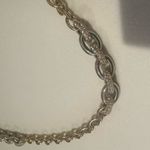 Ann Taylor Chunky Gold Chain Necklace Crystal Embellished Rings Photo 2