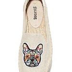 Soludos  French Bulldog Canvas Espadrilles Platform Slip On Shoes Size 10 Photo 0