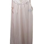 Vanity Fair Nightgown - M Pink Vintage V Neck Sleeveless Lingerie USA Made Photo 0
