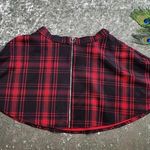 Hot Topic  Red Plaid O-Ring Skater Skirt Photo 0