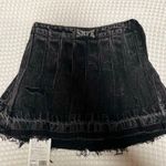 SMFK Wilderness Wandering Black Pleated Short Jean Skirt Size L Photo 8