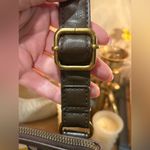 Fossil  Leaf print crossbody purse bag canvas with leather trim pockets Photo 3