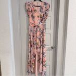 Eliza J  Blush Floral Print Surplice‎ Dress Size 10 Photo 3