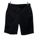 Talbots Women’s Black Chino Bermuda Shorts Pockets Stretch Size 6P Petite Photo 0