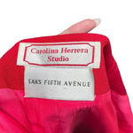 Carolina Herrera  Studio‎ for Saks Vintage Open Red Blazer Jacket Size 14 Photo 7