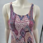 Altar'd State  Smocked Maxi Dress Womens‎ Large Pink Floral Boho Flowy Nap Style Photo 14