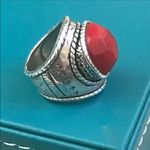 Silpada  Coral Samba Ring Sterling Silver Size 5,5 Photo 4