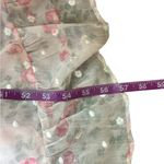 Storia  Floral and Embroidered Tiny Flowers Maxi Dress Pink Open Back Size Large Photo 8