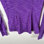 Lululemon 5 Mile Long Sleeve Heathered Regal Plum Soft Cotton Thumbholes Size 4 Photo 6
