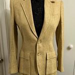 Ralph Lauren POLO Linen Blend Long Sleeve Fitted Distressed Blazer Photo 0