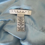 Laundry by Shelli Segal Y2k Baby Blue Silk Floral Ruched Crop Top - Size 0 Photo 3