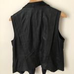 Vince Leather Vest Black Large Photo 8