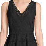 Loft  Black Eyelet Sleeveless Dress Size 6 Photo 3