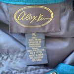 Alex Kim Shirt Jacket Sz PL Blue Floral Embroidered Artsy Boho Western Whimsy Size L Photo 8