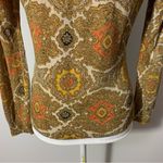 Talbots EUC  Petite Gold Metallic Medallion Button Cardigan Sz P Photo 8