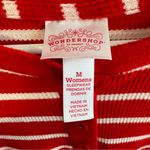 Wondershop red white Henley waffle knit long sleeve size medium Photo 2