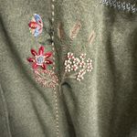 Alfred Dunner Fall Leaves Thanksgiving Embroidered Beaded Button Down Sweater Photo 4