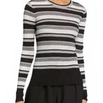 frame denim Like New Frame Striped Metallic Ribbed Long Sleeve Pullover Sweater Size Small Photo 0